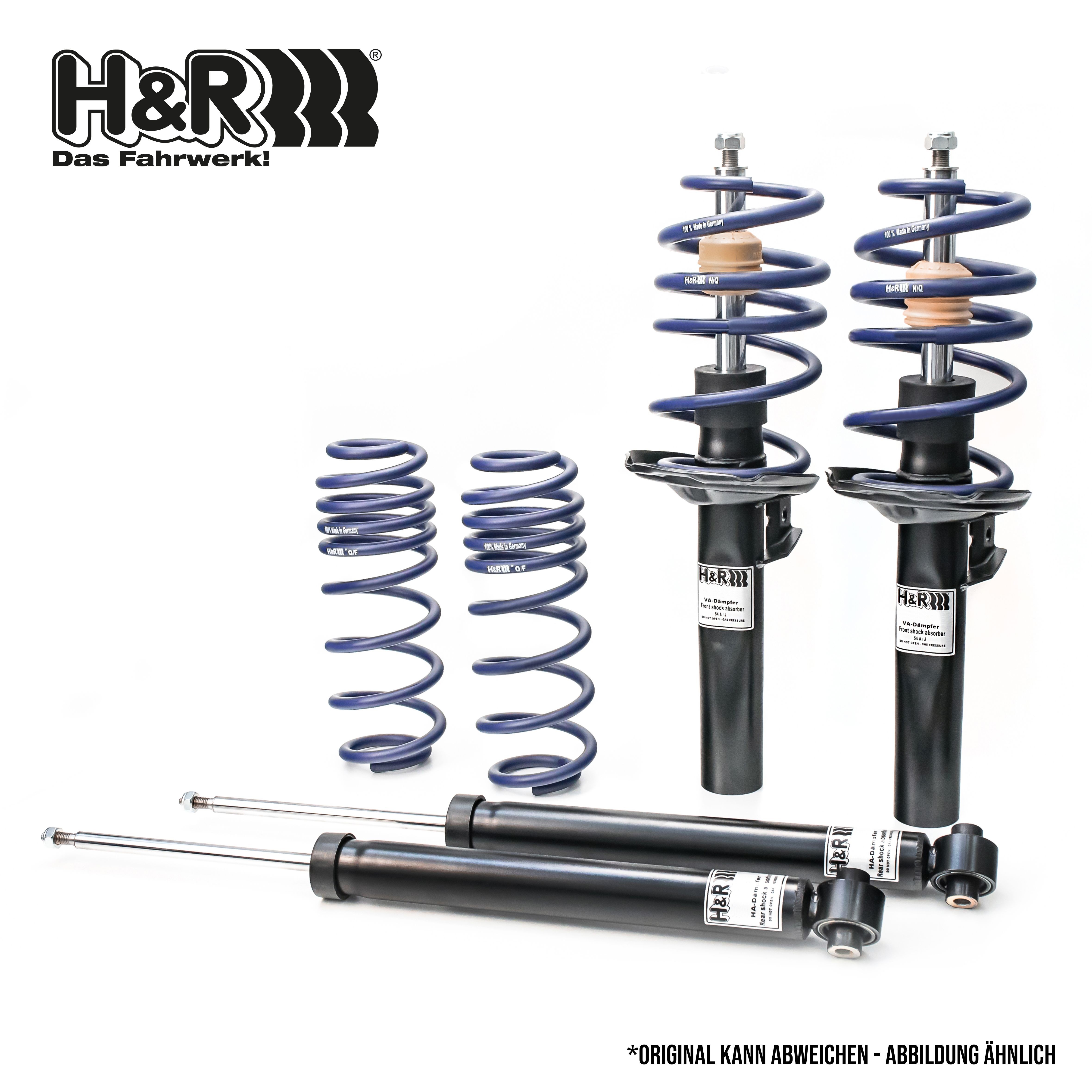 H&R 31015-1 Fahrwerkssatz, Federn / Dämpfer Hinterachse, Vorderachse