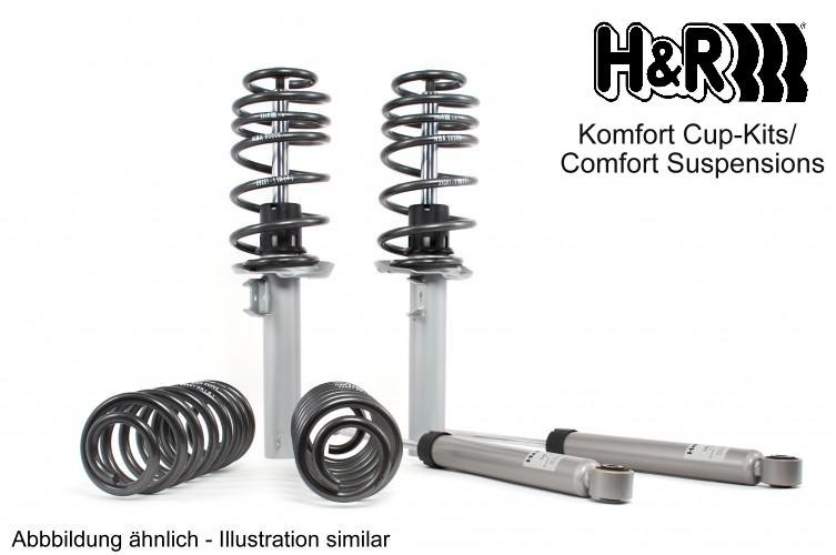 Original H&R Suspension kit, coil springs / shock absorbers 40526-2 for VW GOLF