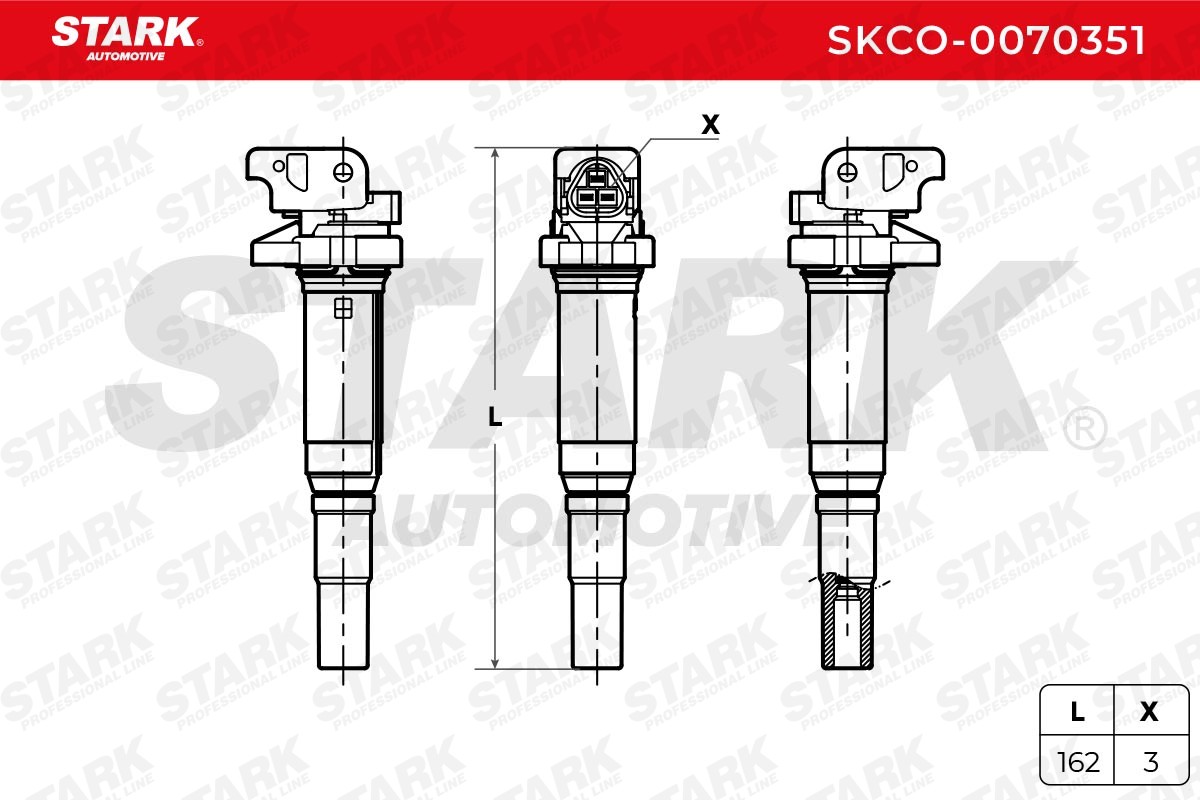 SKCO-0070351 Spark plug coil SKCO-0070351 STARK 12V, Electric
