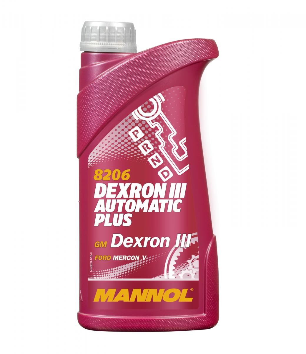 MANNOL Dexron III, Automatic Plus MN8206-1 Automatic transmission fluid ATF III, 1l, red