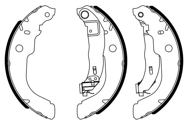 Peugeot 304 Drum brake shoe support pads 13670093 BOSCH 0 986 487 960 online buy