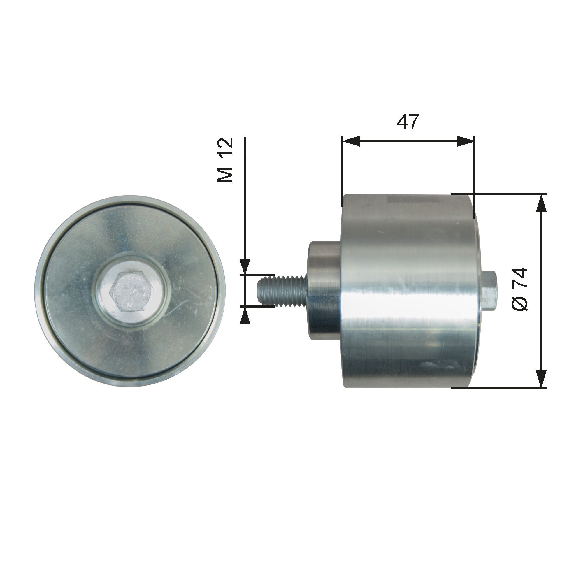 T36637 GATES Deflection pulley IVECO