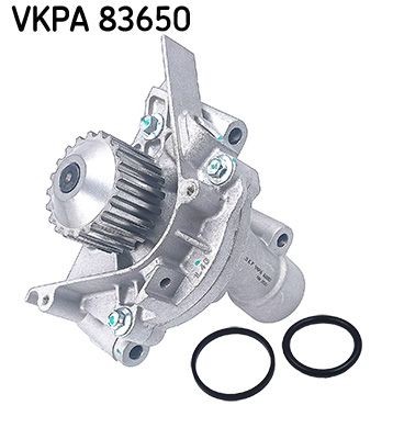 SKF VKPA 83650 Water pump Number of Teeth: 20, with gaskets/seals, Metal, with housing, for toothed belt drive