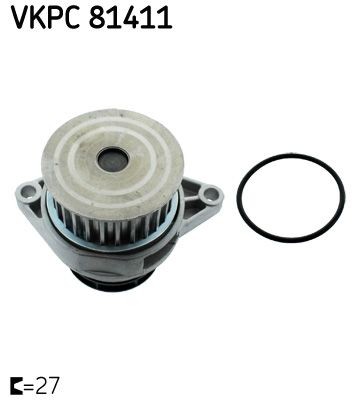 SKF VKPC 81411 Water pump for timing belt drive