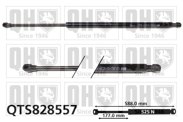 Opel GRANDLAND X Tailgate strut QUINTON HAZELL QTS828557 cheap