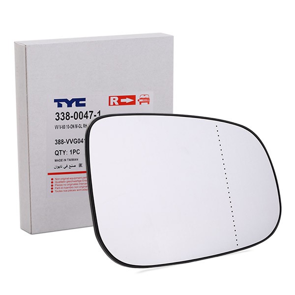 TYC Spegelglas VOLVO 338-0047-1 30716483,30716486 Backspegelglas,Sidospegelglas,Spegelglas, yttre spegel