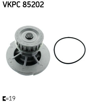 SKF VKPC 85202 Water pump Number of Teeth: 19, with gaskets/seals, Plastic, for timing belt drive