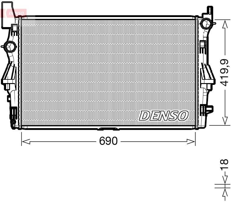 DENSO Engine radiator DRM17114 Mercedes-Benz VITO 2014