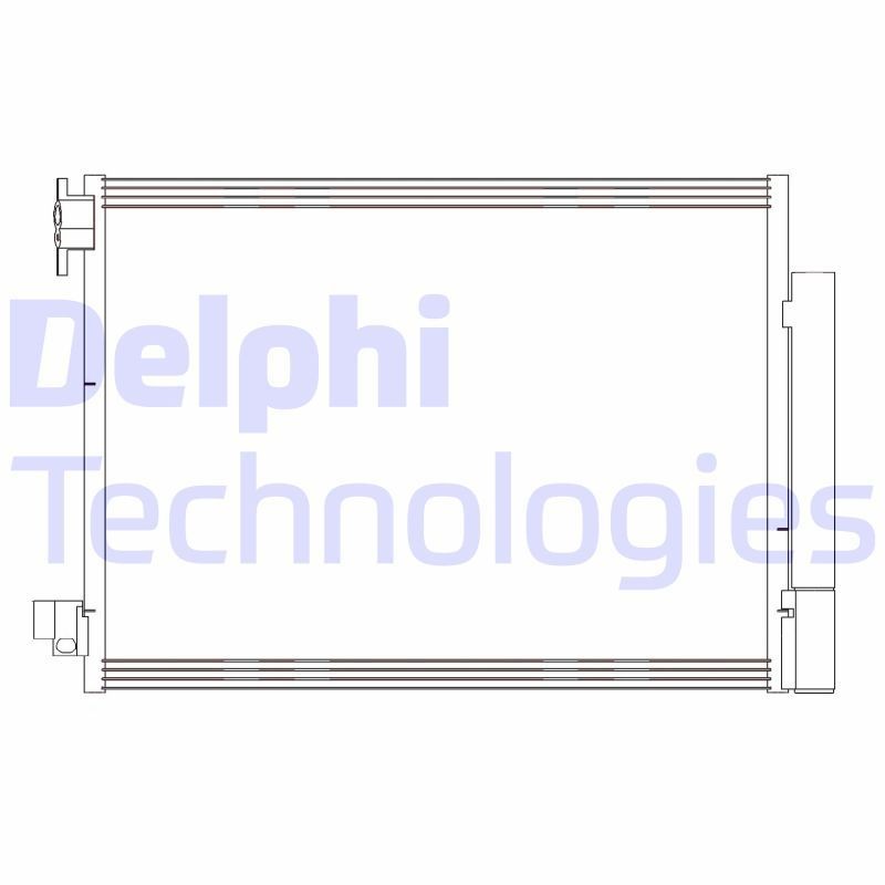 DELPHI CF20415 Air conditioning condenser with dryer, 514mm