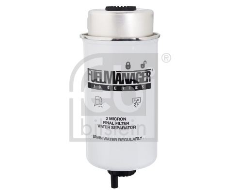 FEBI BILSTEIN Spin-on Filter, with water drain screw Height: 196mm Inline fuel filter 105814 buy