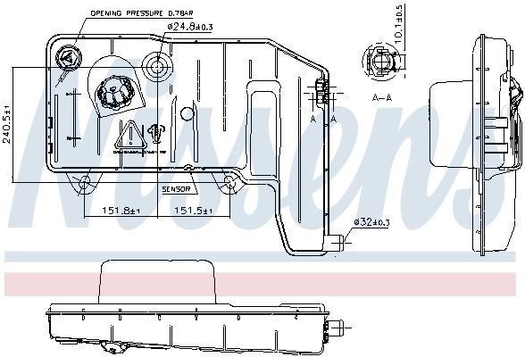 OEM-quality NISSENS 996027 Coolant expansion tank