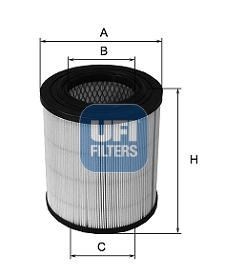 UFI 135, 135,0mm, 119mm Height: 135, 135,0mm Engine air filter 27.B31.00 buy