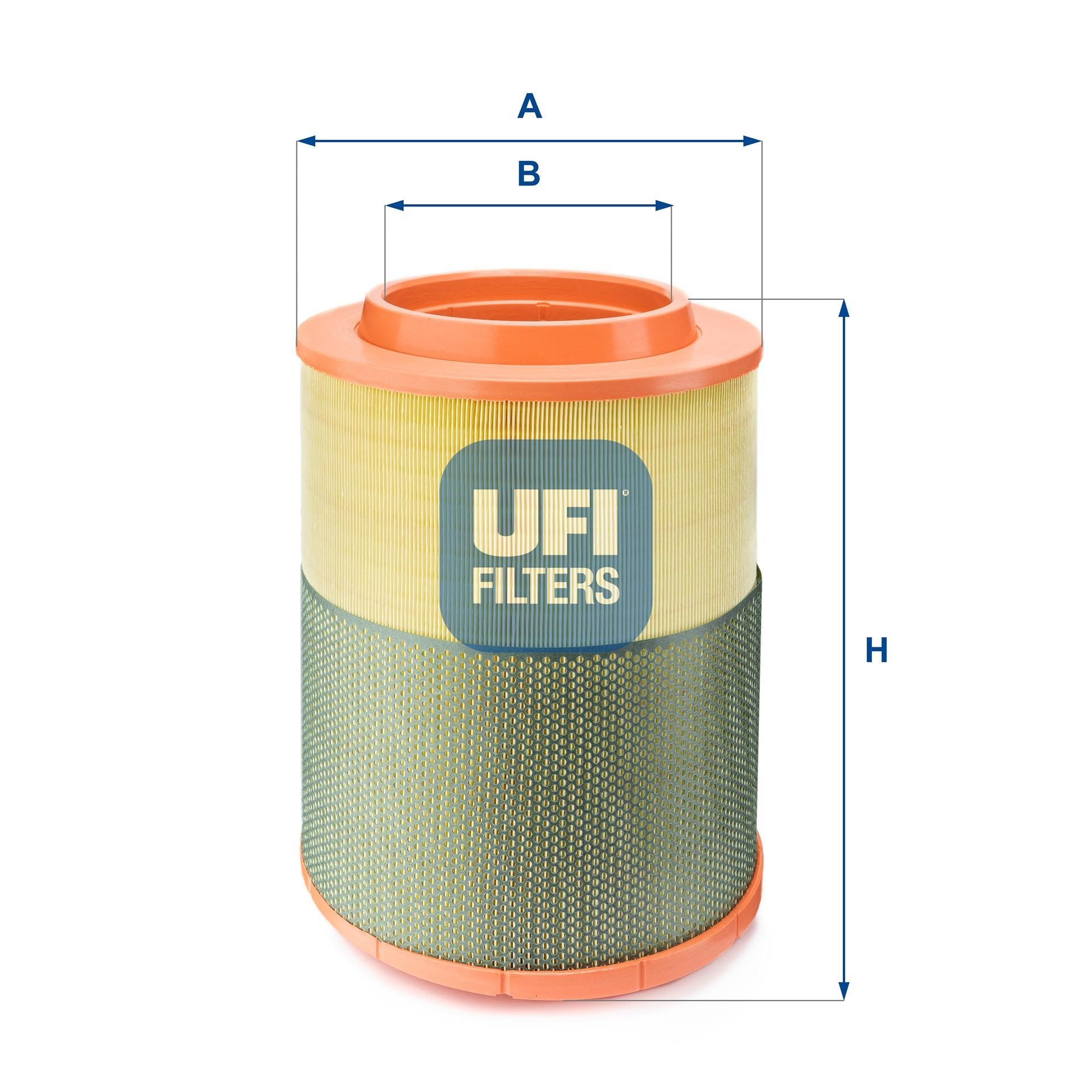 UFI 27.C16.00 Air filter 401mm, 318mm, Filter Insert