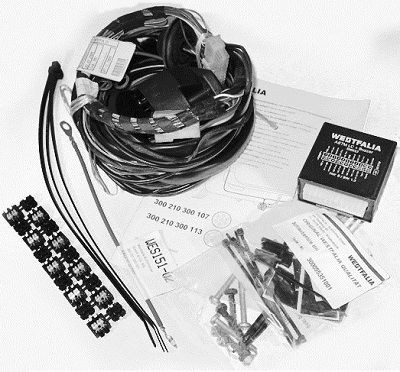 Buy Towbar electric kit WESTFALIA 300210300113 - Trailer hitch parts AUDI A4 online