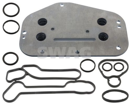 SWAG 40 10 1406 Engine oil cooler with gaskets/seals