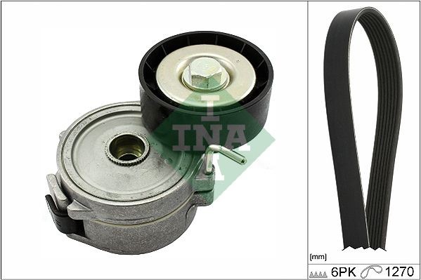 INA 529 0315 10 V-Ribbed Belt Set Check alternator freewheel clutch & replace if necessary