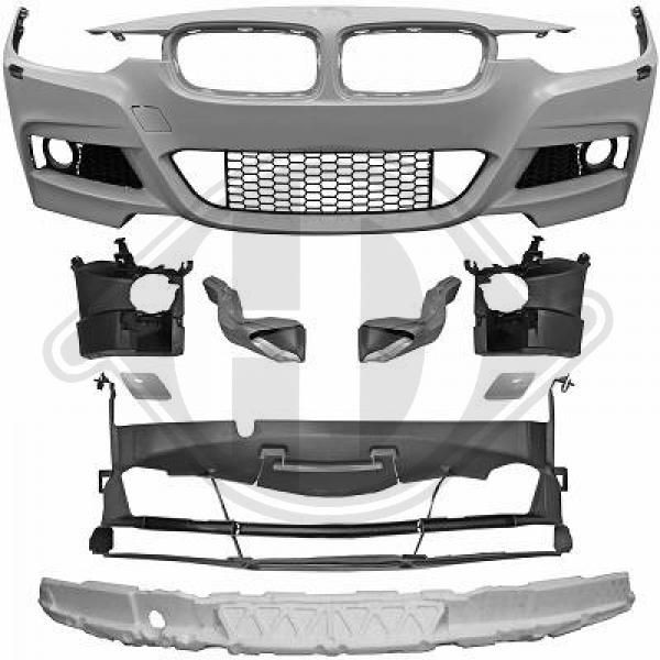 DIEDERICHS Front, for vehicles with parking distance control, for vehicles with headlamp cleaning system, primed, Tuning Sport Bumper Front bumper 1217352 buy