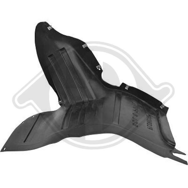 DIEDERICHS 2215017 Panelling, mudguard Front Axle Left, Front Section