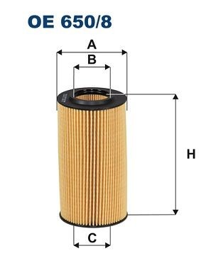 FILTRON Filter Insert Inner Diameter 2: 31,5mm, Ø: 65mm, Height: 123mm Oil filters OE 650/8 buy