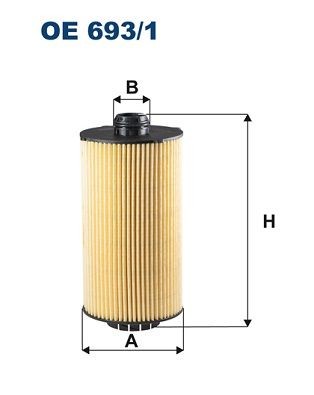 FILTRON Filter Insert Inner Diameter 2: 38mm, Ø: 112mm, Height: 236mm Oil filters OE 693/1 buy