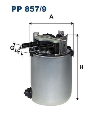 FILTRON PP857/9 Fuel filter 16400 4EA1A