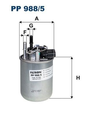 Nissan PULSAR Fuel filter FILTRON PP 988/5 cheap