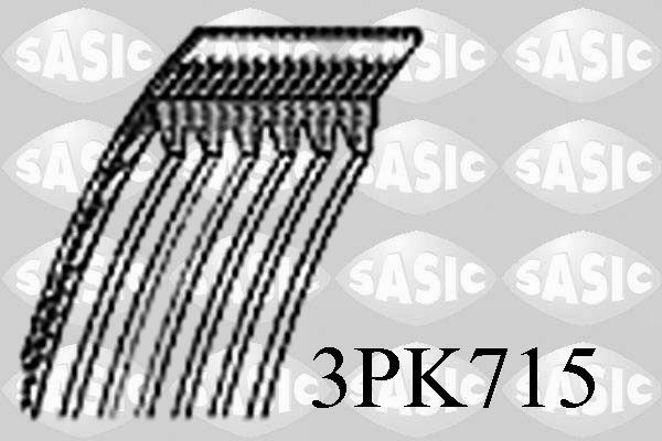 SASIC 3PK715 Alternator belt Renault 19 I 1.4 75 hp Petrol 1991 price