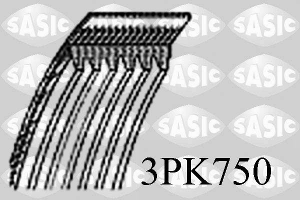 SASIC 750mm, 3 Number of ribs: 3, Length: 750mm Alternator belt 3PK750 buy