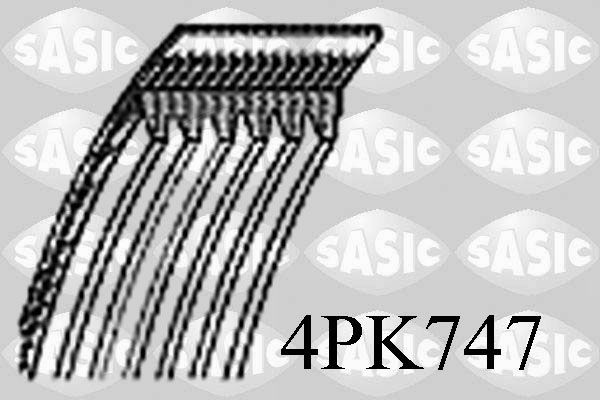 SASIC 4PK747 Serpentine belt GMB 40750