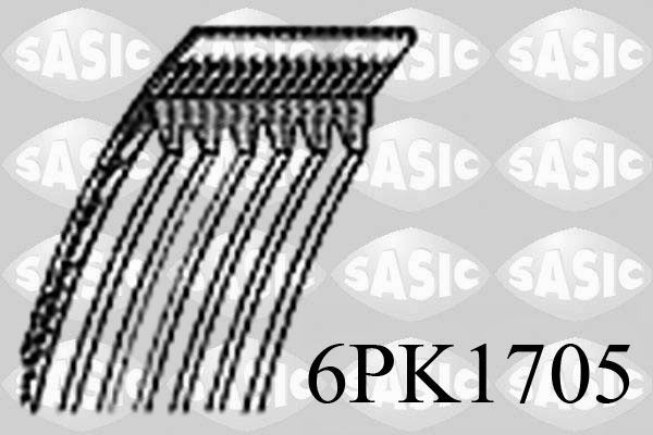 SASIC 6PK1705 Serpentine belt 9651764880