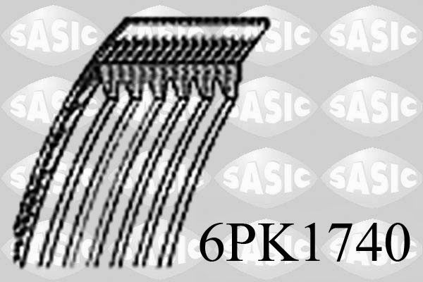 SASIC 6PK1740 V-Ribbed Belt Set 5750VS