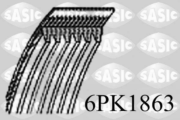 SASIC 6PK1863 Serpentine belt 13 40 666