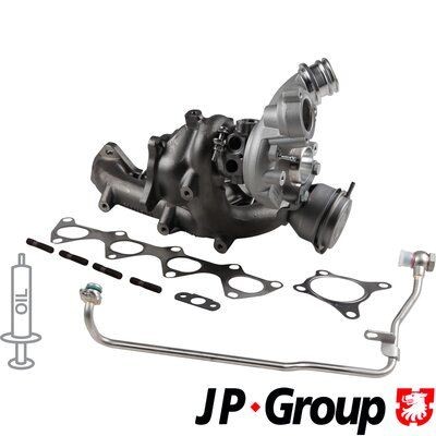 1117800110 JP GROUP Turbocharger ALFA ROMEO Exhaust Turbocharger, Incl. Gasket Set, with oil supply line