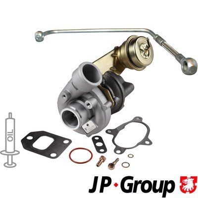 JP GROUP 1117801510 Turboladdare avgasturbo (ATL), inkl. Packningssats, med oljetilledning Volkswagen TRANSPORTER 2017 av originalkvalitet