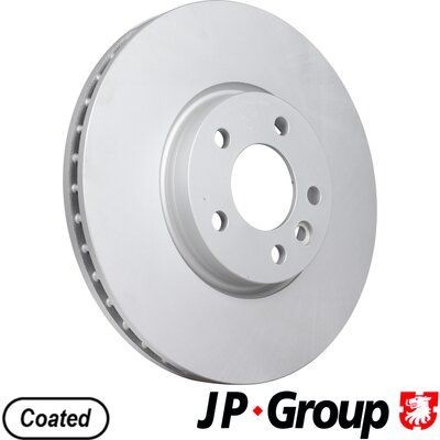 JP GROUP 1163114500 Brake disc Front Axle, 340x32,5mm, 5, internally vented, Coated
