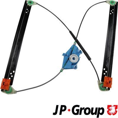 Window mechanism JP GROUP Left Front, Operating Mode: Electric, without electric motor, for left-hand/right-hand drive vehicles - 1188106570