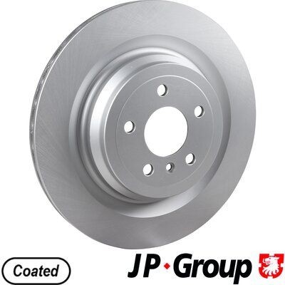 JP GROUP 1363203900 Brake disc Rear Axle, 345x22mm, 5, internally vented, Coated