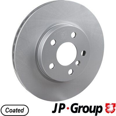 JP GROUP 1463106600 Brake disc Front Axle, 294x22mm, 5, internally vented, Coated