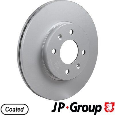 JP GROUP 3563102600 Brake disc Front Axle, 256x22mm, 4, internally vented, Coated