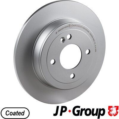 Kia RIO Brake discs and rotors 13683851 JP GROUP 3563201800 online buy