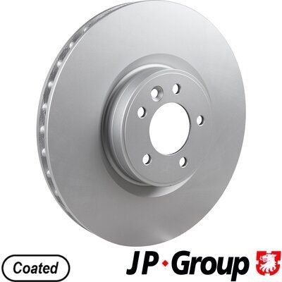 JP GROUP 3763101500 Brake disc Front Axle, 380x34mm, 5, internally vented, Coated