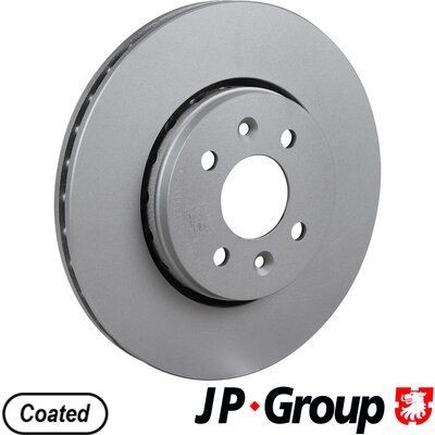 JP GROUP 4363102300 Brake disc Front Axle, 280x24mm, 4, Externally Vented, Coated