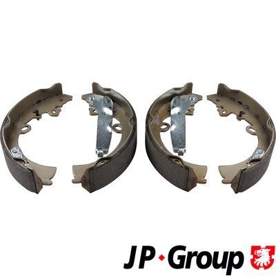 JP GROUP 4863901610 Brake Shoe Set Rear Axle, 295 x 62 mm, with lever