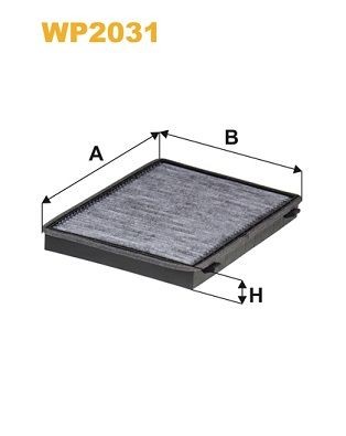 WIX FILTERS Activated Carbon Filter, 276 mm x 206 mm x 26,5 mm Width: 206mm, Height: 26,5mm, Length: 276mm Cabin filter WP2031 buy