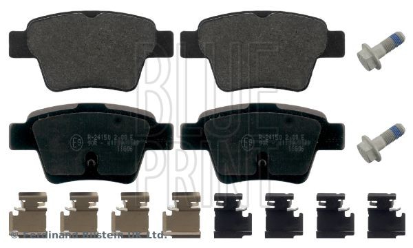ADP154226 BLUE PRINT Brake pad set CITROËN Rear Axle, with fastening material