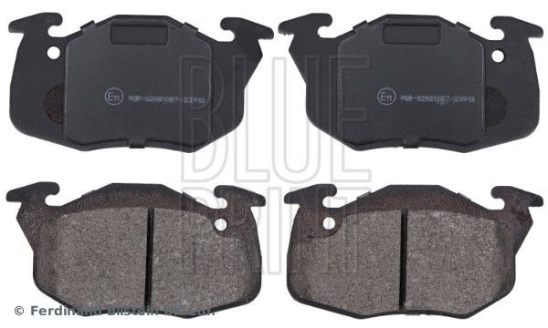 ADP154231 BLUE PRINT Brake pad set RENAULT Front Axle, incl. wear warning contact