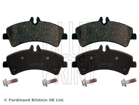 ADU174240 BLUE PRINT Brake pad set DODGE Rear Axle, prepared for wear indicator, with fastening material
