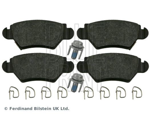 23053 BLUE PRINT Rear Axle, with acoustic wear warning, with brake caliper screws, with fastening material Width: 43mm, Thickness 1: 17mm Brake pads ADW194212 buy
