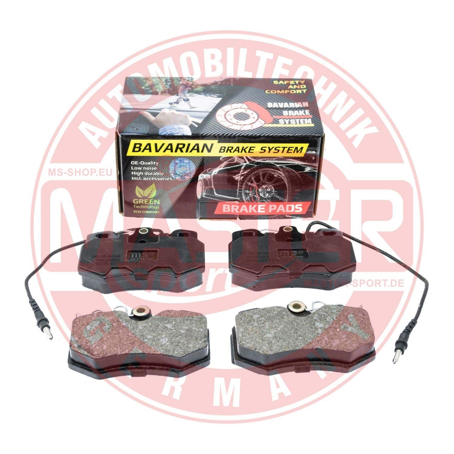 MASTER-SPORT K6029562 Brake pad set Front Axle, incl. wear warning contact, with anti-squeak plate