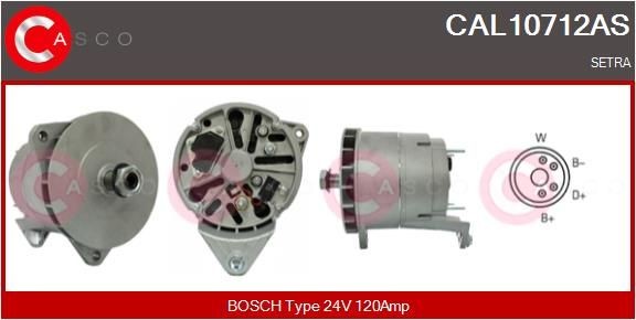 CASCO CAL10712AS Alternator 24V, 120A, M8, CPA0124